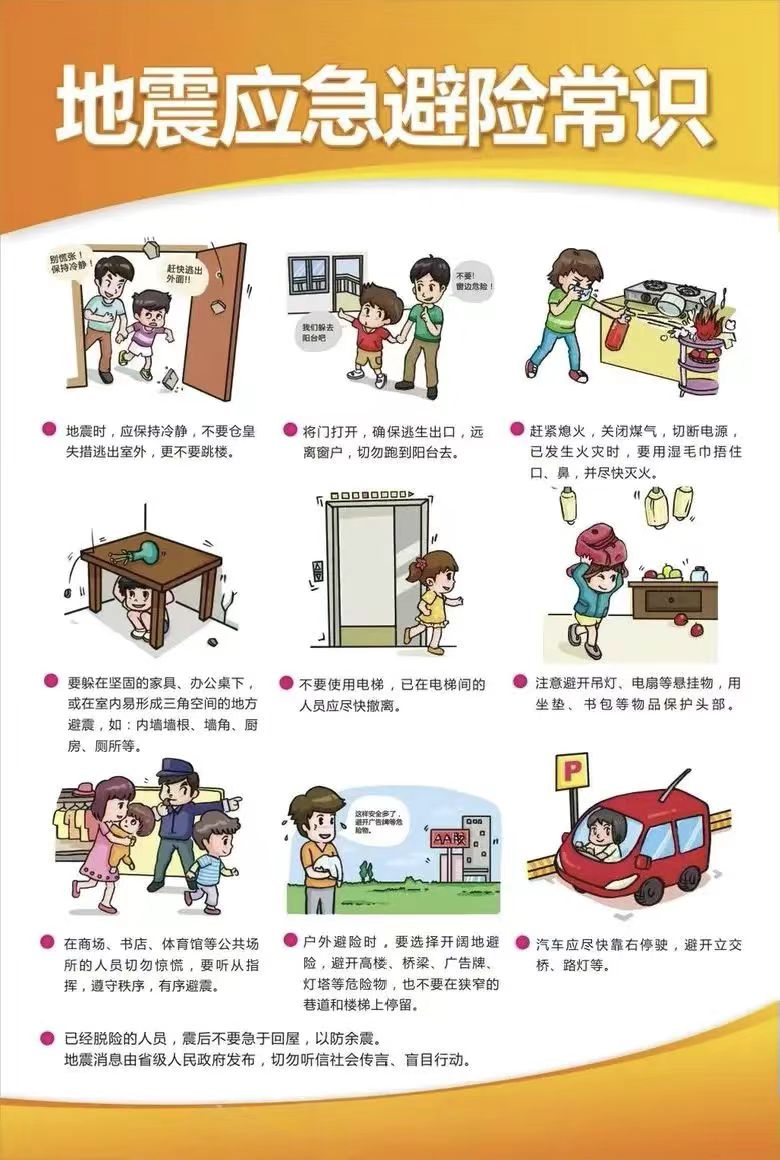 地震避险图解