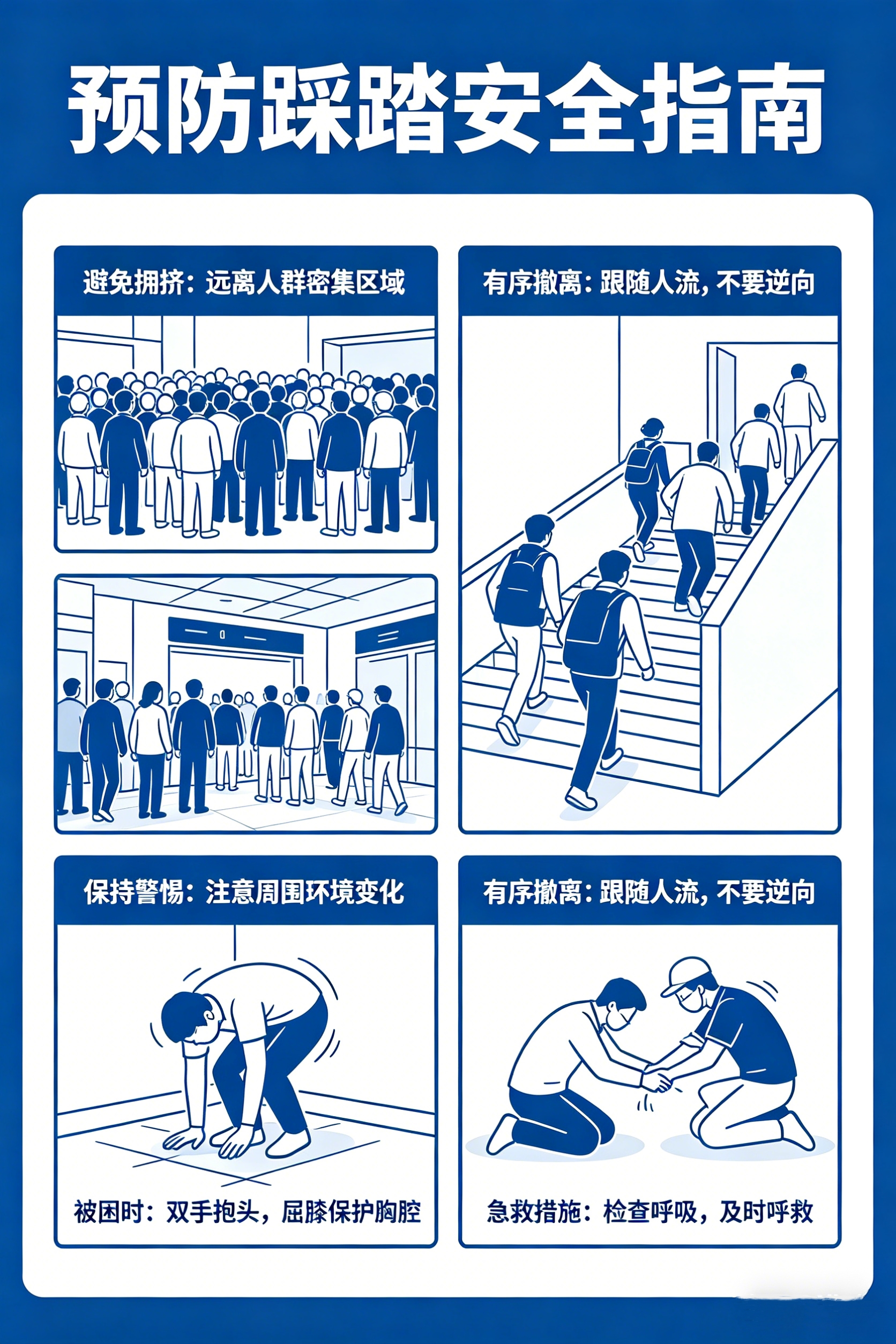 踩踏预防图解