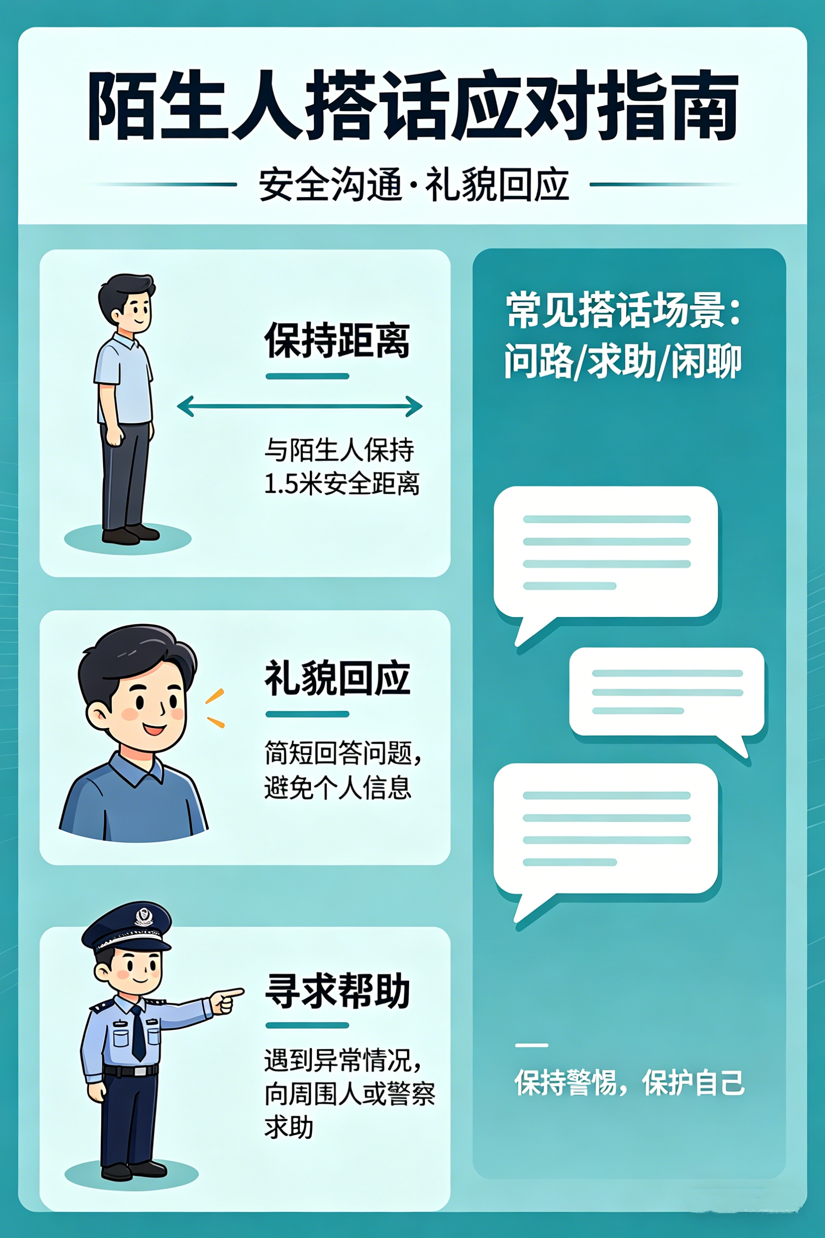 陌生人搭话安全图解